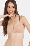 Rosaline Padded Non Wired Medium Coverage T-Shirt Bra - Maple Sugar — thumbnail 1